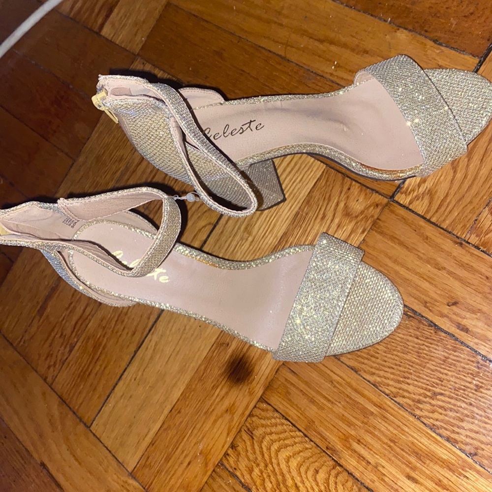 CELESTE Glitter sandal heels